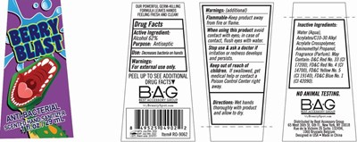 Image Description (Berry Blast Hand Sanitizer 29 mL 62 Vv)